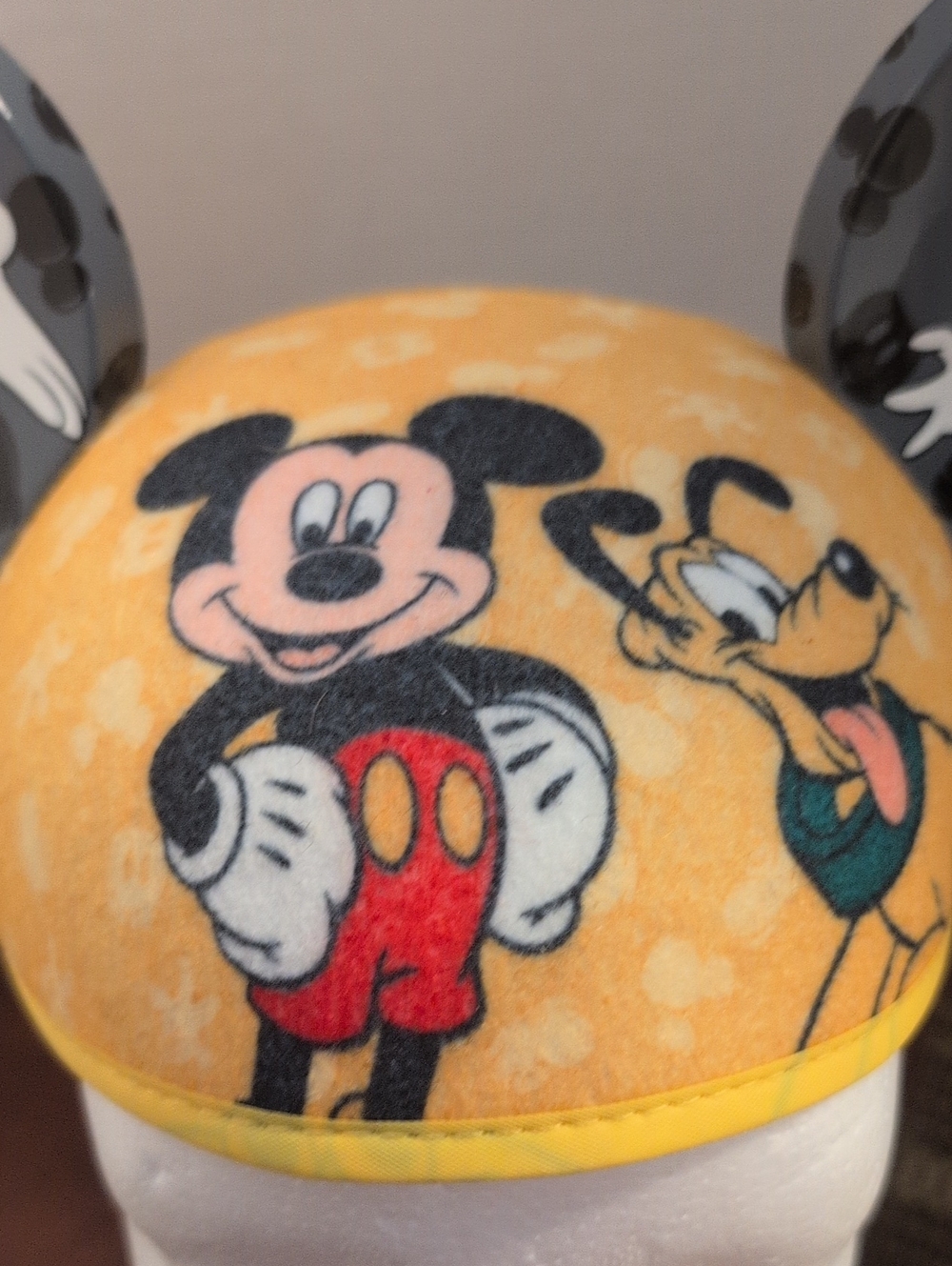 Vintage Disney Parks Yellow Mickey & Friends Ear Hat with Clear Character Ears - Picture 7 of 7